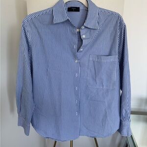 Tahari Boyfriend style striped shirt